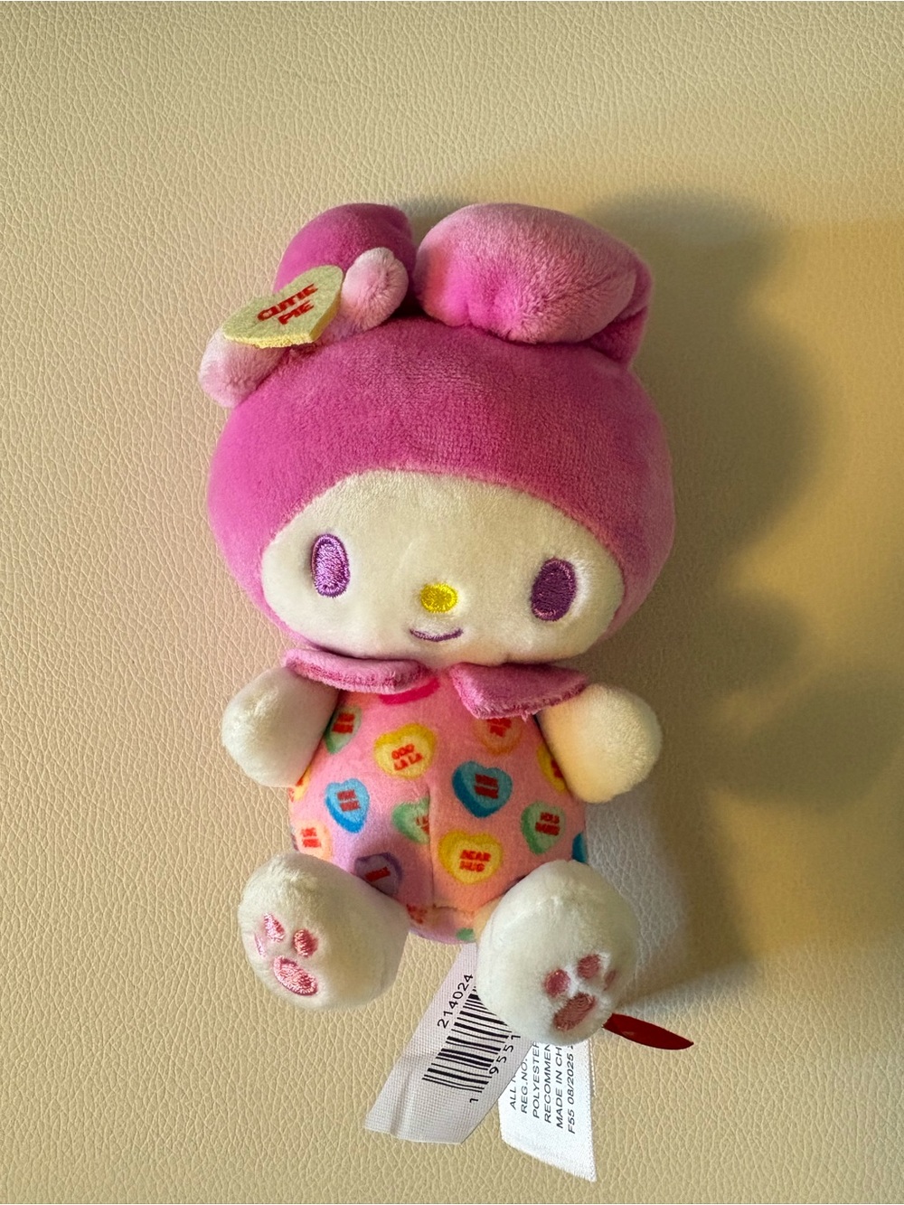 Sanrio Pink My Melody Heart-Print Plush
